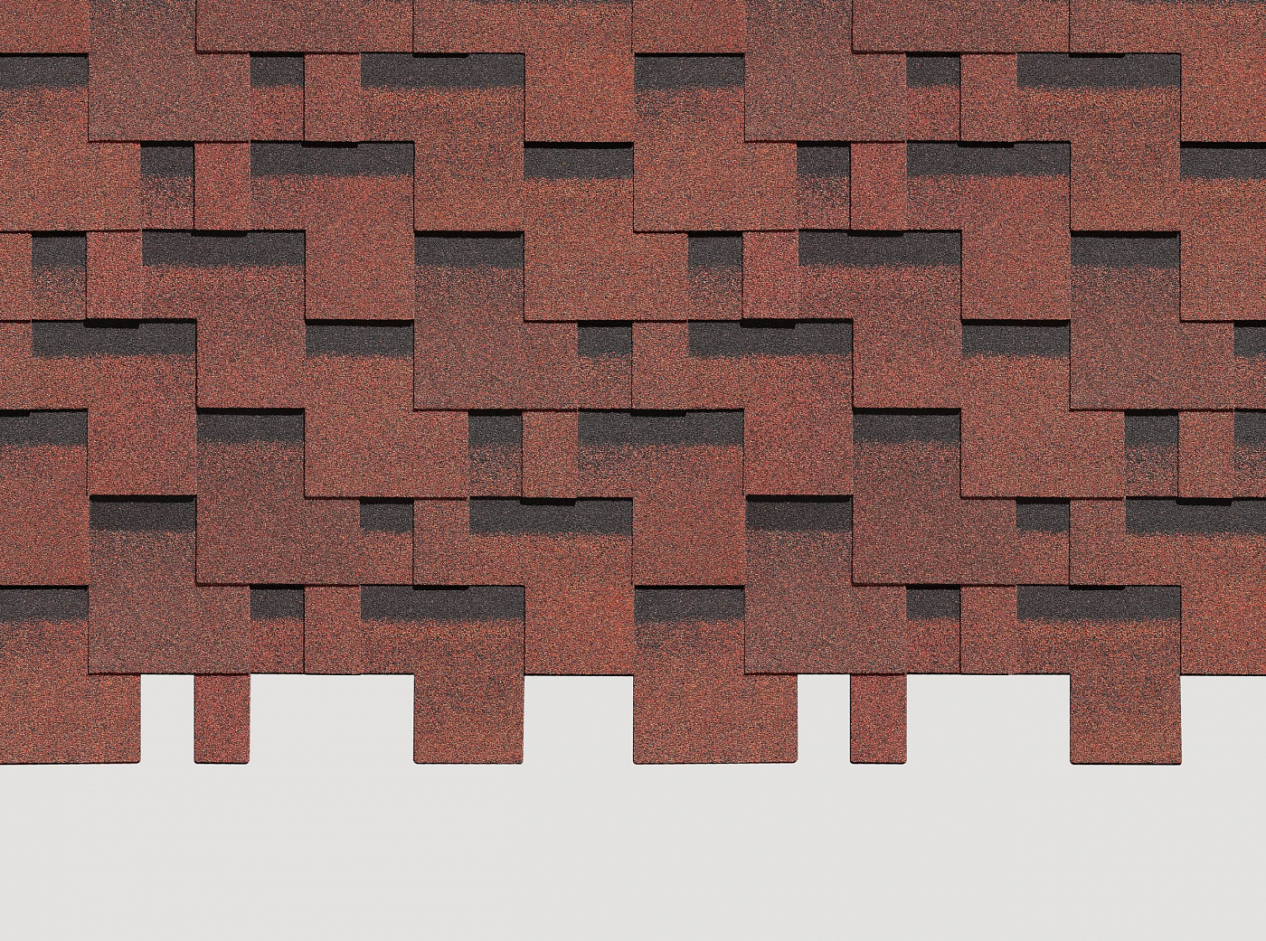 Гибкая черепица Döcke PIE, STANDARD Тетрис Красный (3 м2)