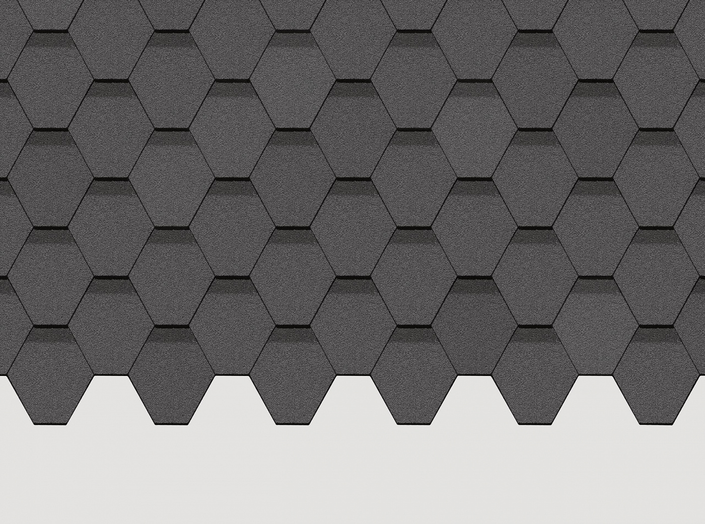 Гибкая черепица Döcke PIE, STANDARD Сота Серый (3 м2)