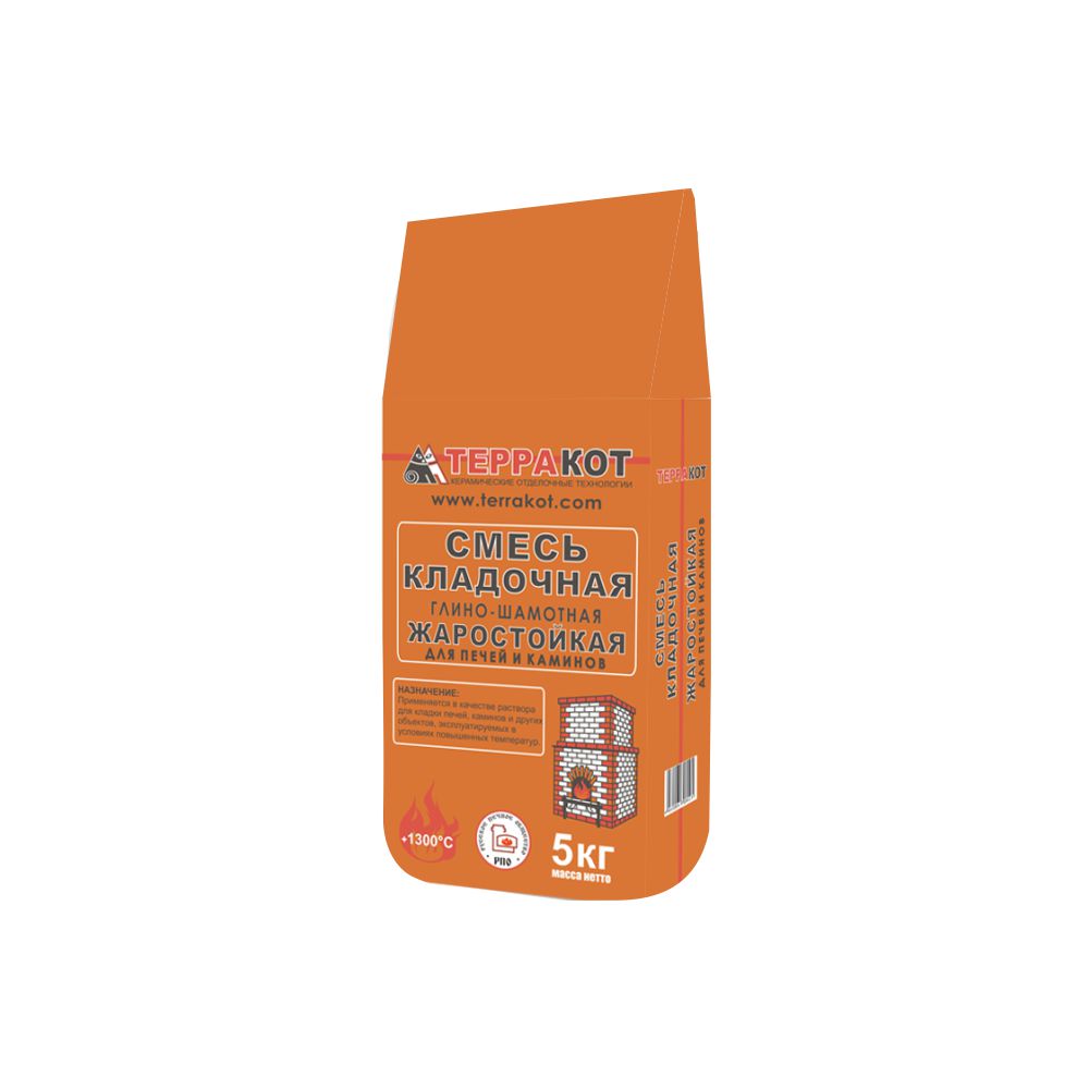 СМЕСЬ КЛАДОЧНАЯ ГЛИНО-ШАМОТНАЯ 5 КГ