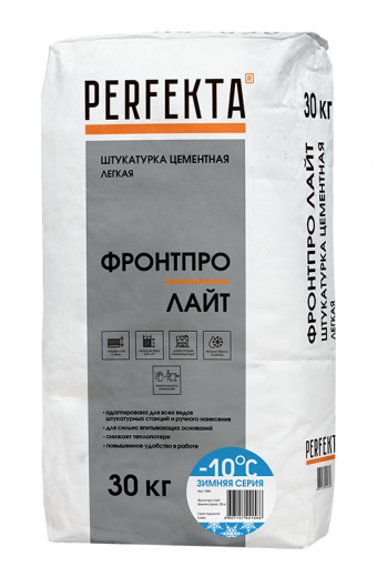 1586 Штукатурка цементная легкая Фронтпро Лайт Зимняя серия, 30 кг