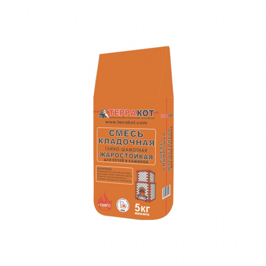 СМЕСЬ КЛАДОЧНАЯ ГЛИНО-ШАМОТНАЯ 5 КГ