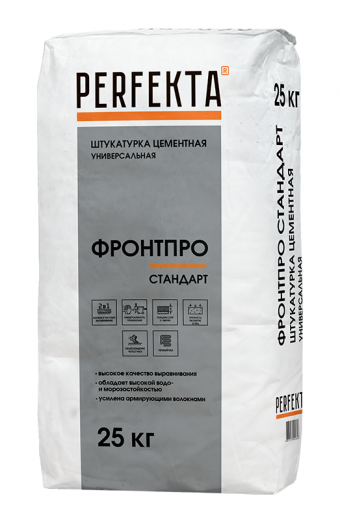 2729 Штукатурка цементная универсальная Фронтпро Стандарт, 25 кг