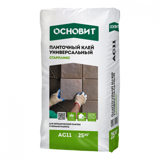 Плиточный-клей-универсальный-Старпликс-АС11-25кг-Основит
